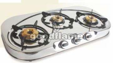 Rectangular DD 3 Burner Gas Stove, for Cooking, Feature : Corrosion Proof, High Efficiency