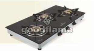 KWID SS 3 Burner Gas Stove, for Food Making, Home, Hotel, Restaurant, Feature : Good Quality, High Efficiency Cooking