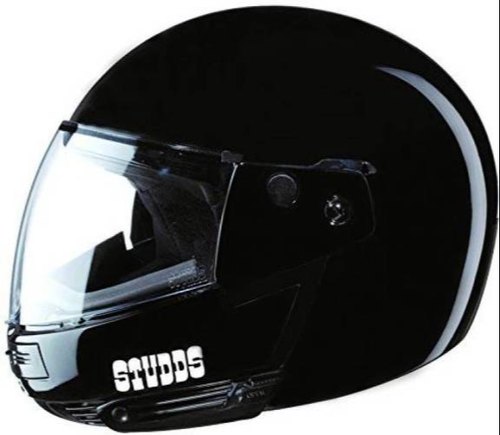 Studds Ninja Pastel Plain Black Helmet, Size : Size