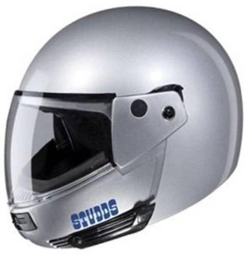 Studds Ninja Pastel Plain Silver Grey Helmet