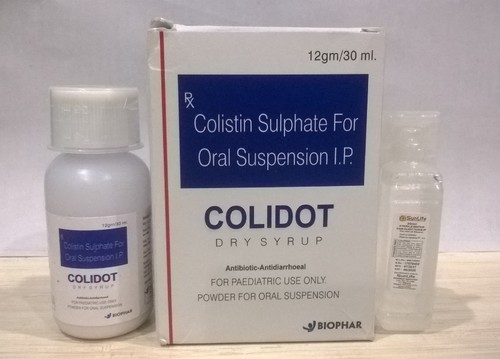 Colistin Sulphate For Oral Suspension I.P., Packaging Size : 30 ml