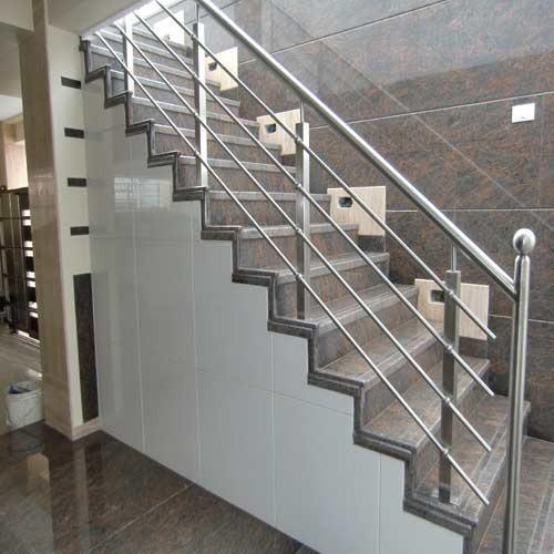 Stainless Steel Staircase Railing, Color : Silver
