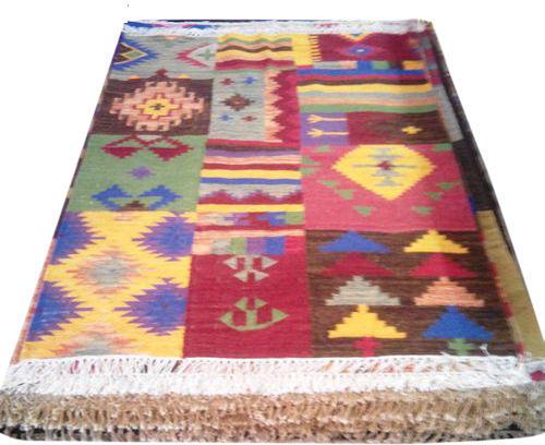 Printed Wool Floor Kilim Rugs, Size : 2x5 Feet