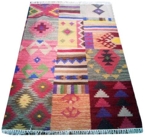 Printed Cotton Indoor Kilim Rugs, Size : 2x5 Feet