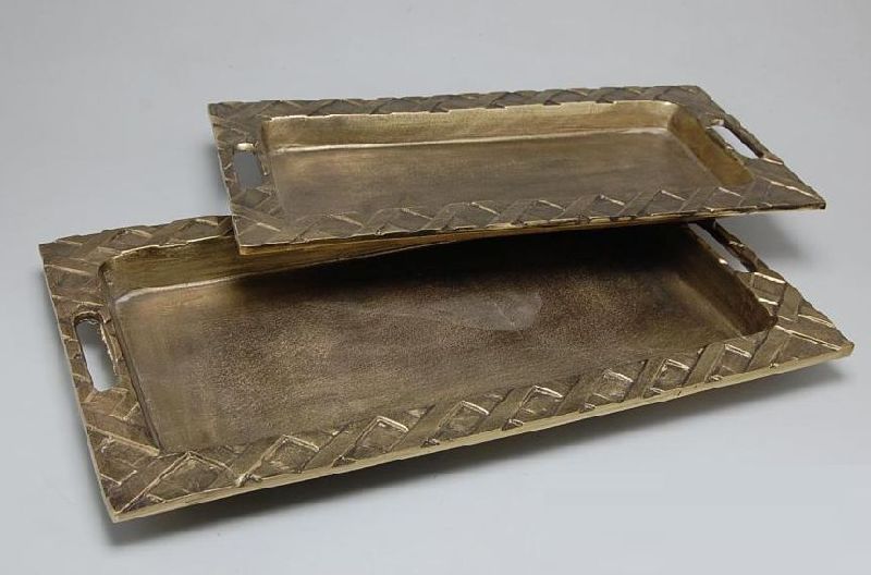 Polished Plain Metal serving tray, Feature : Light Weight
