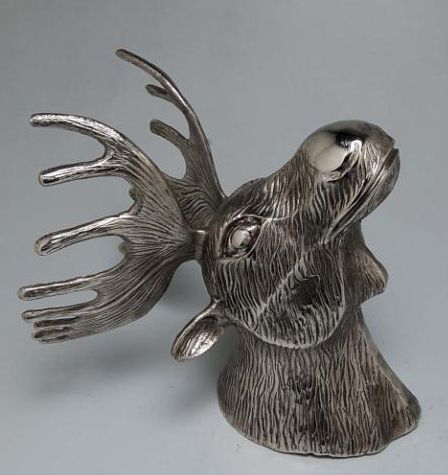 Wall Mounted Metal Deer Head, for Decoration, Style : Antique