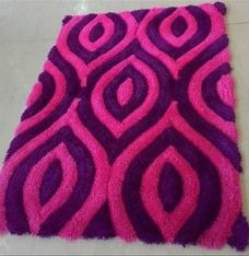 Micro Polyester Shaggy Rugs, Pattern : Plain