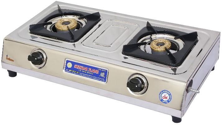 LPG Gas Stove, Color : STEEL