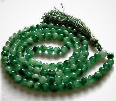  Jade Beads Mala, for Jewelry, Color : Green