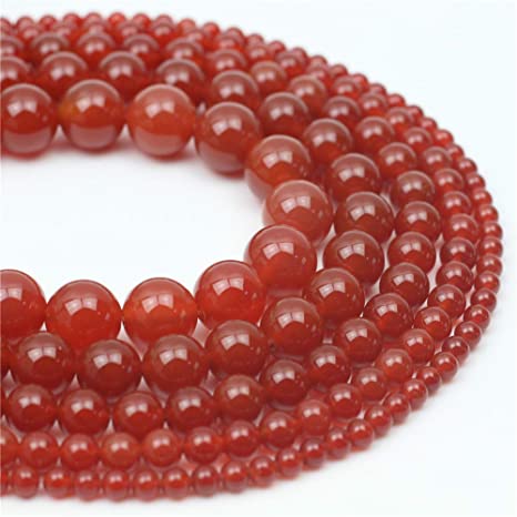 Polished GEMSTONE Red Carnelian Beads Mala, for Jewelry, Specialities : Stylish