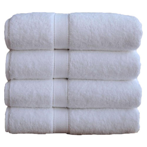 Cotton White Hotel Towels, Length : 60 Inch