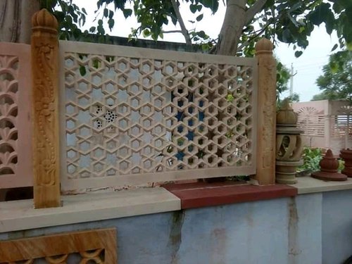Rectangular Balcony Sandstone Jali, for Construction, Size : 2x2 Feet, 3x3 Feet, 4x4 Feet
