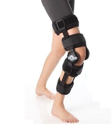 Black Aluminum Alloy Evacure ROM Knee Brace, Size : Universal