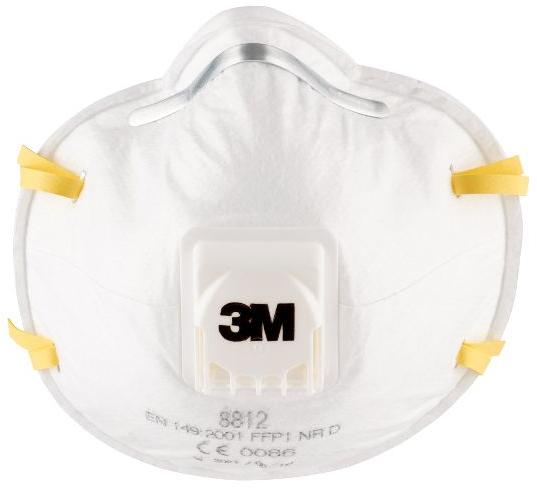 Non Woven 3M 8812 Face Mask, for Clinical, Hospital, Laboratory, Pharmacy, rope length : 5inch