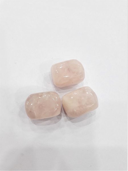 Semi precious rose quartz tumble stone