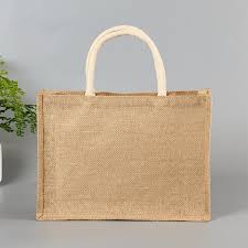 JUTE NATURAL BAG WITH LUXURY SOFT HANDLE