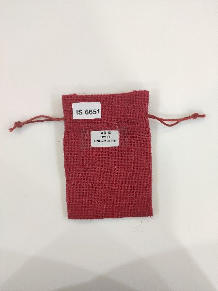 ISPL Rectangular JUTE POUCH BAG RED, for Good Quality, Easily Washable, Size : Customized