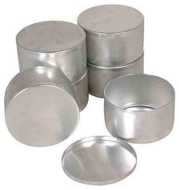 Circle aluminium Moisture Tin, Color : silver