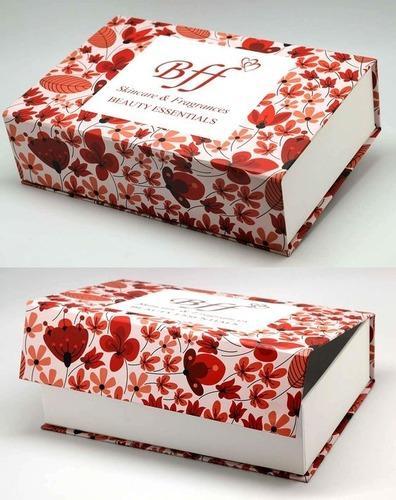 Printed Paper Laminated Designer Cosmetic Box, Shape : Rectangular