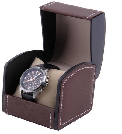 Polished Plain Leather Watch Gift Box, Shape : Square