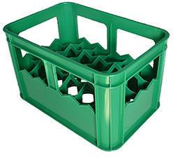Rectangular Plastic Bottle Crates, Color : Green