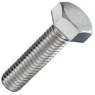 Stainless Steel Hex Bolts, for Fittings, Color : Silver