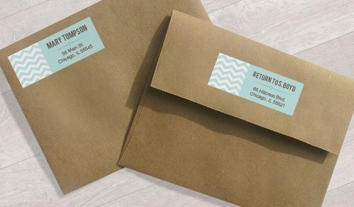 Rectangular Paper mailing labels