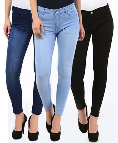 Plain Denim ladies jeans, Feature : Comfortable, Easily Washable, Impeccable Finish, Skin Friendly