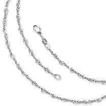 Polished Metal Twisted Chain, Color : Silver