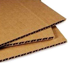 Rectangular Corrugated Cardboard Sheet, Color : Brown