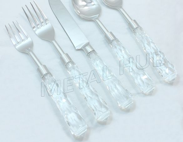 Stainless Steel Flatware Set with Acrylic Handle