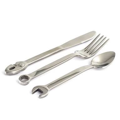 Stainless Steel Wrench Flatware Set