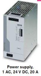 Quint Power Supply With Sfb Technology 1AC, 24V DC, 20A