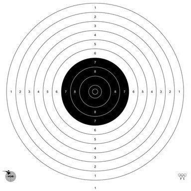 Round Paper Shooting Target, Color : White