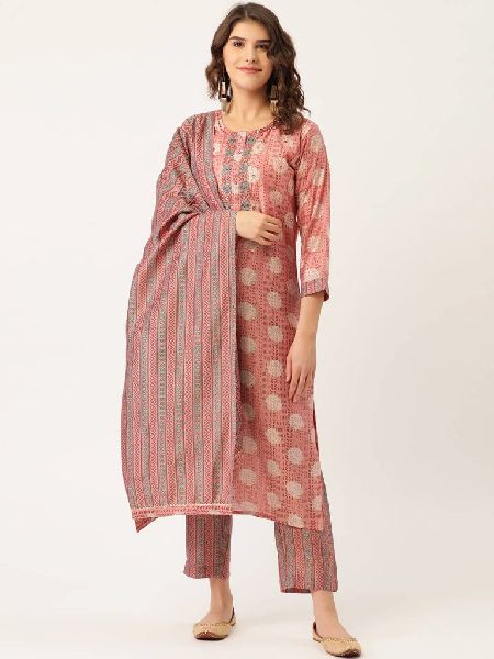 Embroidered Rayon Suit Set