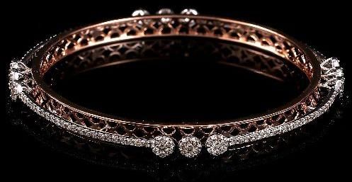 Round Cut Diamond Bangles