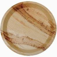 Areca leaf plates, Color : Creamish brown