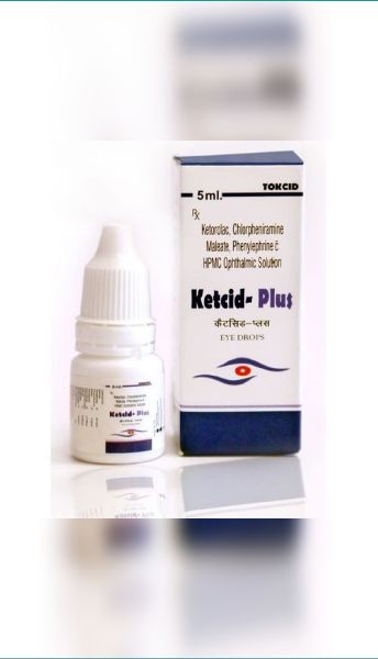 Tokcid Plastic Ketcid-Plus Eye Drops, Bottle Size : 5 ML
