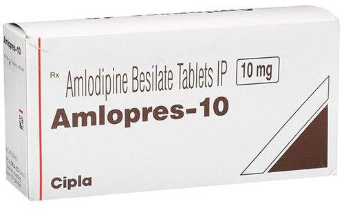 Amlopres 10mg Tablets, Packaging Size : Pack of 100