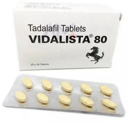 Vidalista 80mg Tablets, for Erectile dysfunction