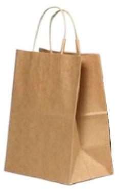 Plain Brown Paper Shopping Bags, Technics : Machine Made
