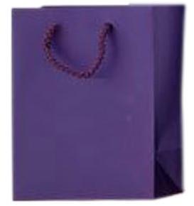Plain Purple Paper Shopping Bags, Technics : Machine Made