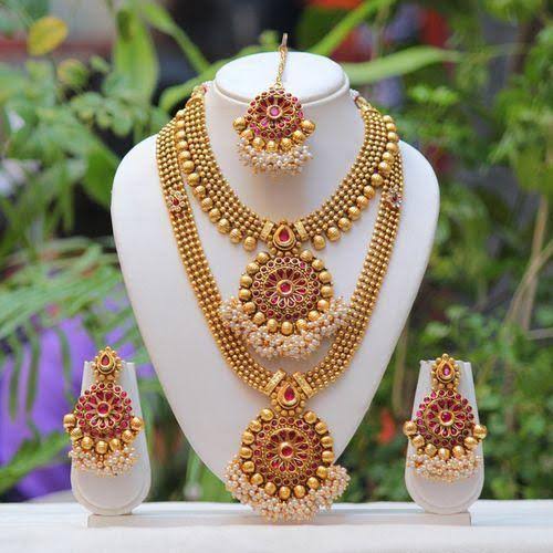 Polished 80-100gm Artificial Bridal Set, Occasion : Anniversary, Engagement