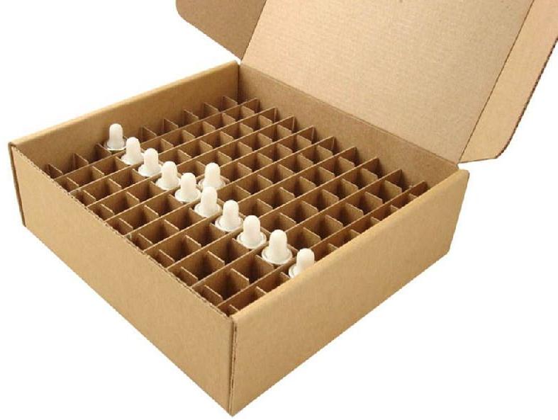 Plain Corrugated Cosmetic Box, Color : Brown, White