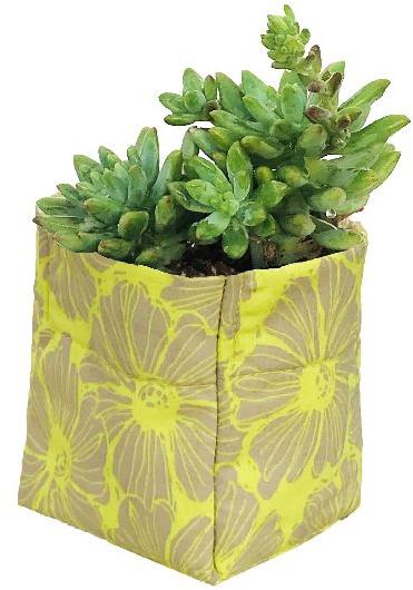 3×3 Inch Yellow Poppy Pot Cover, Pattern : Printed