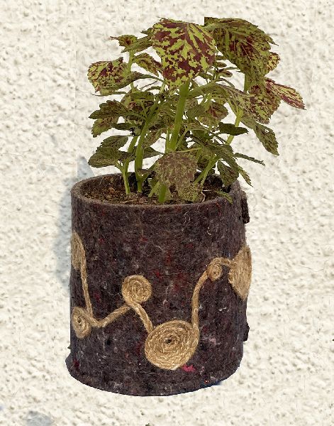6 Inch Jute Spiral Pot Cover, Color : Brown