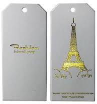 Foil Printed Paper Garments Hang Tag, Shape : Rectangle