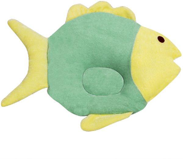 Mother's Smile Baby Soft Fabric Neck Support Fish Shape Pillow (Multicolor)