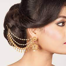 Polished Gold Ear Chain, Gender : Female