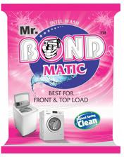 Mr. Bond Matic Detergent Powder, for Cloth Washing, Packaging Type : Plastic Packet